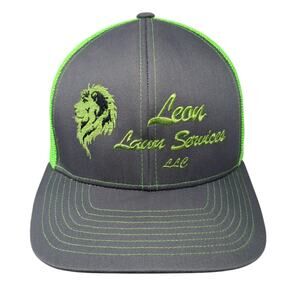 Leon's Lawn Services LLC Snapback Trucker Hat Multi One Size Mesh Back
